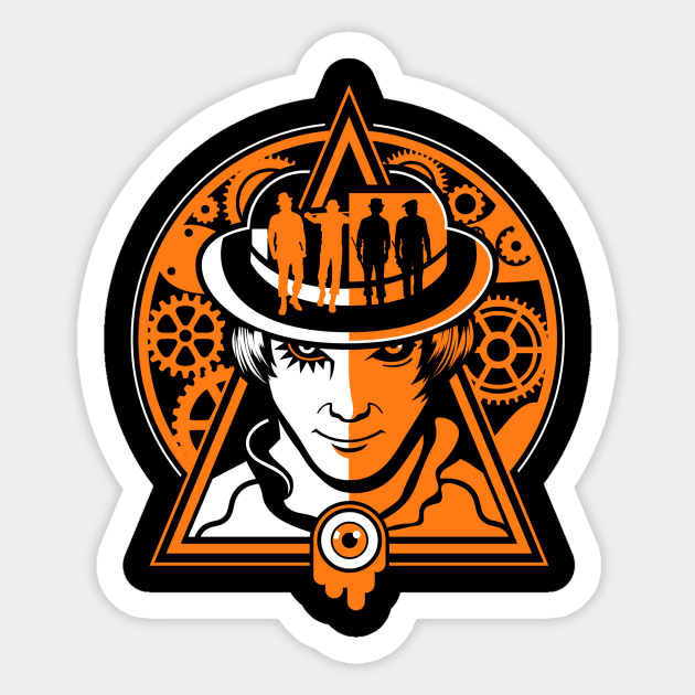 Orange Bliss Sticker by DeepFriedArt